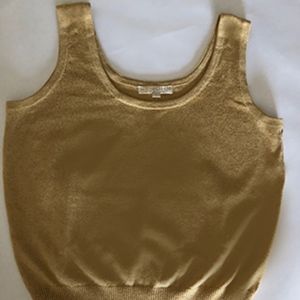 St. John Basics Gold Glittery Tank